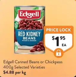 Foodworks Edgell Canned Beans or Chickpeas offer