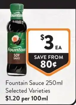 Foodworks Fountain Sauce offer