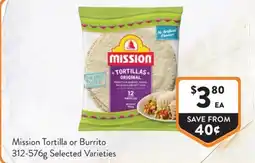 Foodworks Mission Tortilla offer