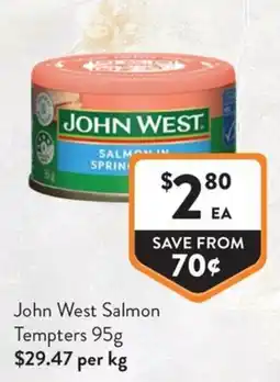 Foodworks John West Salmon Tempters offer