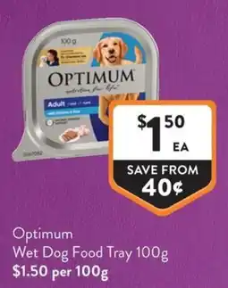 Foodworks Optimum Wet Dog Food Tray offer