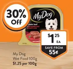 Foodworks My Dog Wet Food offer