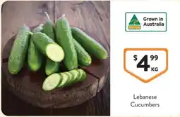 Foodworks Lebanese Cucumbers offer