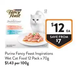 Foodworks Purina Fancy Feast Inspirations Wet Cat Food offer