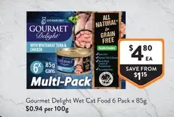 Foodworks Gourmet Delight Wet Cat Food offer
