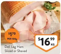 Foodworks Deli Leg Ham offer