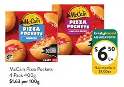 Foodworks McCain Pizza Pockets offer
