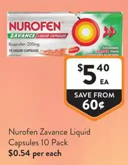 Foodworks Nurofen Zavance Liquid Capsules offer
