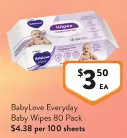 Foodworks BabyLove Everyday Baby Wipes offer