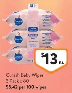 Foodworks Curash Baby Wipes offer