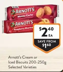 Foodworks Arnott's Cream or Iced Biscuits offer