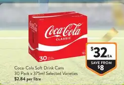 Foodworks Coca-Cola Soft Drink Cans offer