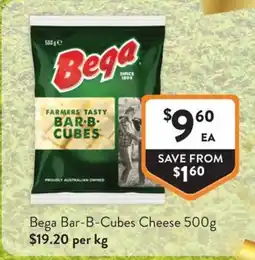 Foodworks Bega Bar-B-Cubes Cheese offer