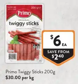 Foodworks Primo Twiggy Sticks offer