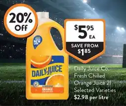 Foodworks Daily Juice Co. Fresh Chilled Orange Juice offer