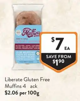 Foodworks Liberate Gluten Free Muffins offer