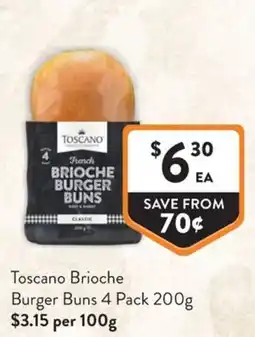 Foodworks Toscano Brioche Burger Buns offer