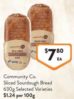 Foodworks Community Co. Sliced Sourdough Bread offer