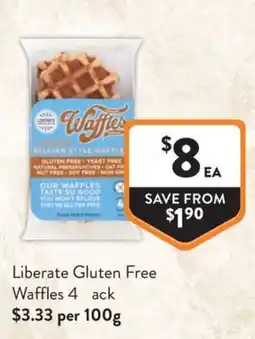 Foodworks Liberate Gluten Free Waffles offer