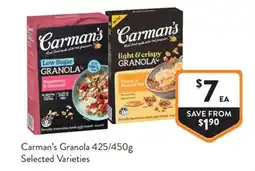 Foodworks Carman's Granola offer
