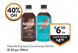 Foodworks Nescafé Espresso Concentrate offer