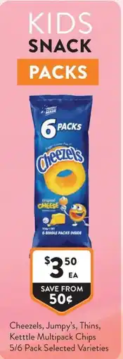 Foodworks Cheezels Kids Snack Packs offer