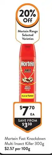 Foodworks Mortein Fast Knockdown Multi Insect Killer offer