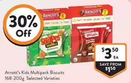 Foodworks Arnott's Kids Multipack Biscuits offer