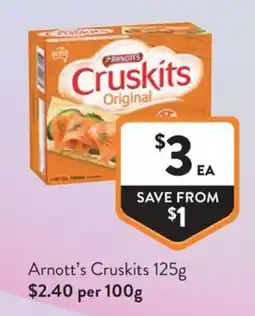 Foodworks Arnott's Cruskits offer