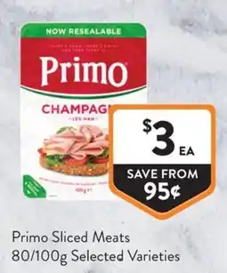 Foodworks Primo Sliced Meats offer