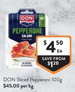 Foodworks DON Sliced Pepperoni offer