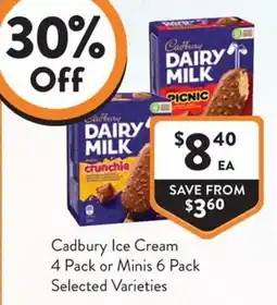 Foodworks Cadbury Ice Cream offer