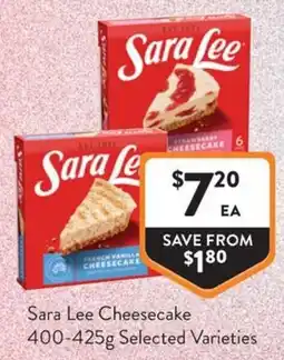 Foodworks Sara Lee Cheesecake offer