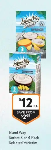 Foodworks Island Way Sorbet offer