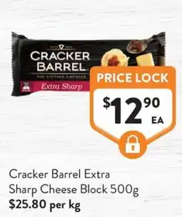 Foodworks Cracker Barrel Extra Sharp Cheese Block offer