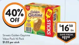 Foodworks Streets Golden Gaytime offer
