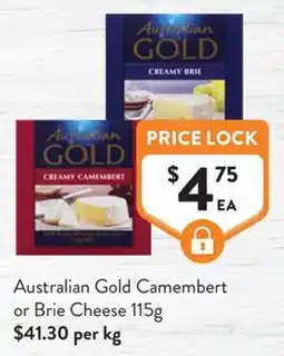 Foodworks Australian Gold Camembert or Brie Cheese offer