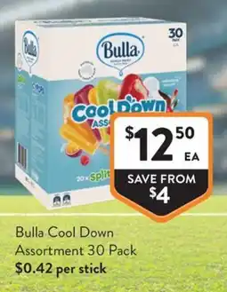 Foodworks Bulla Cool Down Assortment offer