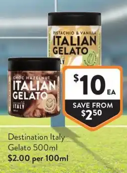 Foodworks Destination Italy Gelato offer