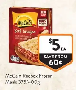 Foodworks McCain Redbox Frozen Meals offer