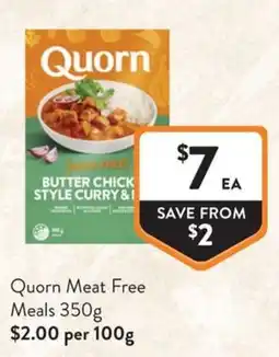 Foodworks Quorn Meat Free Meals offer