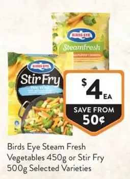 Foodworks Birds Eye Steam Fresh Vegetables or Stir Fry offer