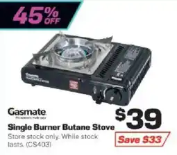 Repco Gasmate Single Burner Butane Stove offer