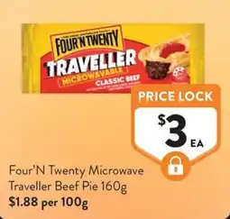 Foodworks Four'N Twenty Microwave Traveller Beef Pie offer