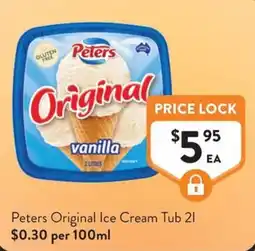 Foodworks Peters Original Ice Cream Tub offer