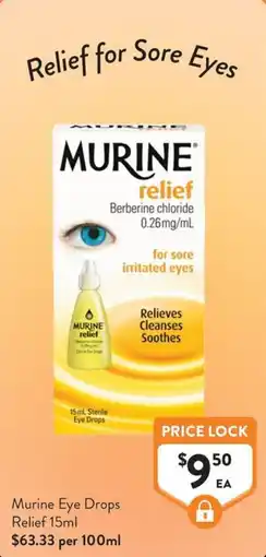 Foodworks Murine Eye Drops Relief offer