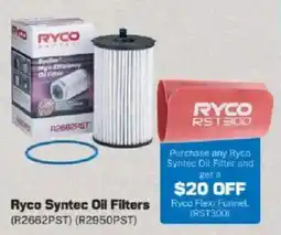 Repco Ryco Syntec Oil Filters offer