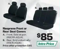 Repco Neoprene Front or Rear Seat Covers offer