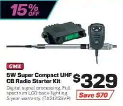 Repco GME 5W Super Compact UHF CB Radio Starter Kit offer