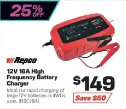 Repco Repco 12V 16A High Frequency Battery Charger offer